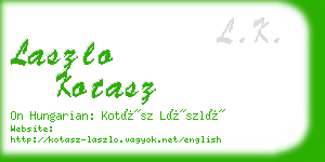 laszlo kotasz business card